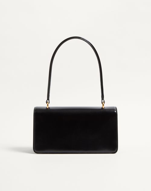 Valentino Garavani - Valentino Garavani Vain Bag With Handle In Shiny Calfskin - Black - Woman - Shoulder Bags